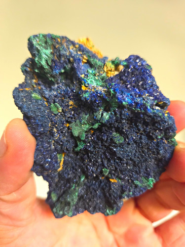 Natural azurite with - azurite, malacite