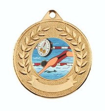 Female swimming metal medal - metal,
