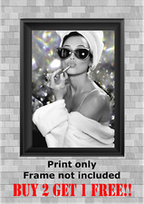 Audrey Hepburn Fashion Wall Art Photo Print Picture Gift A5 A4 A3