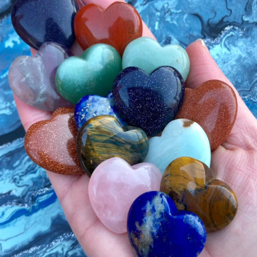 10pcs quartz crystal heart - 10pcs,