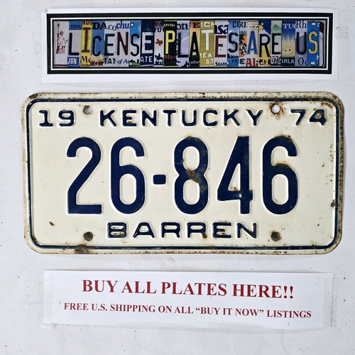 1974 kentucky license plate - 1974,
