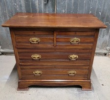 Antique Edwardian Mahogany Chest Of Drawers