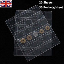 20x 30 Pockets Plastic Coin