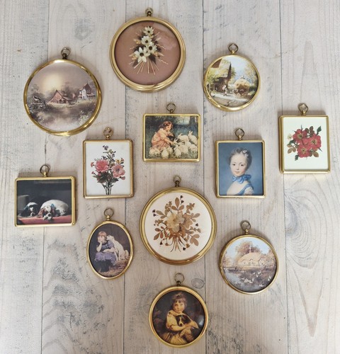 Vintage brass miniature frames - miniature,