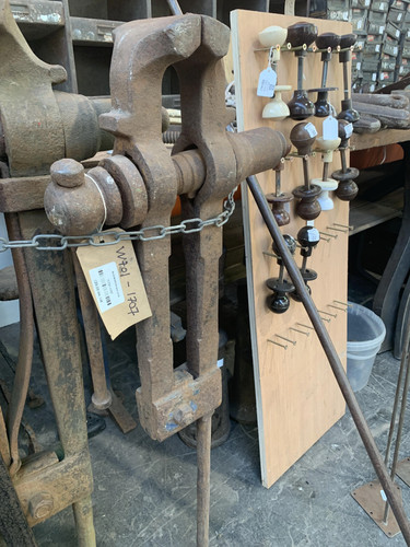 Vintage blacksmith leg vice - vintage,