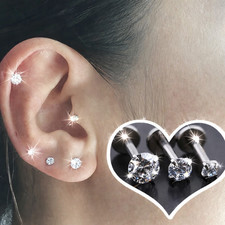 CZ Gem Surgical Steel Labret