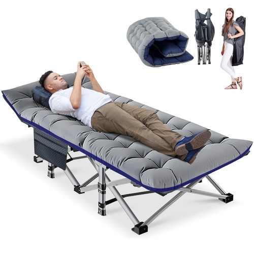 Foldable camping bed - foldable, w/