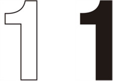 3" BLACK / WHITE SELF ADHESIVE