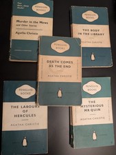 Agatha Christie, 5 X Penguin Paperbacks, With 3 X First Editions.