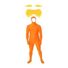Adult Kids Spandex Costume Orange Full Body Invisible Morph Suit Party Book Week