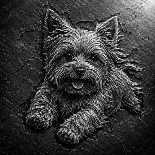 Yorkshire terrier dog engraved - yorkshire,