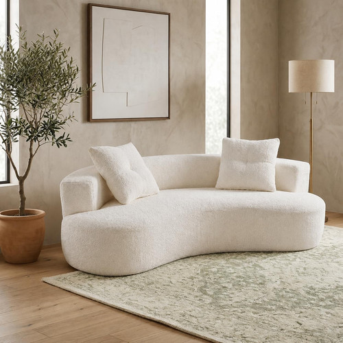 Luxury curved loveseat - luxury,
