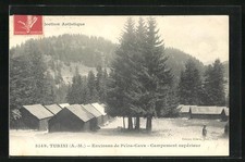 Old postcard Turini, superior camp 1908 