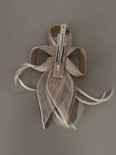 Blush nude fascinator feather - blush,