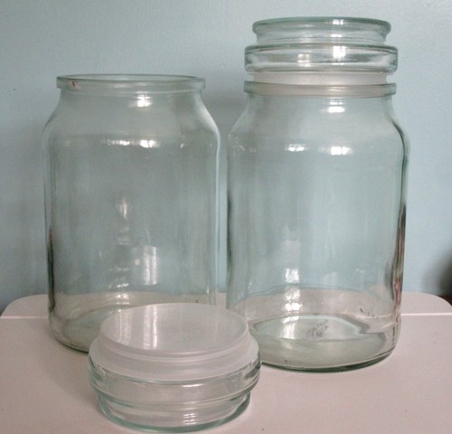 Glass storage jars extra - storage,