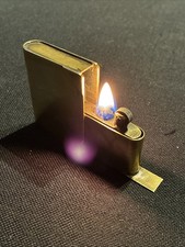VINTAGE BRASS BOOK LIGHTER - WORKING Great Item Lovely !!