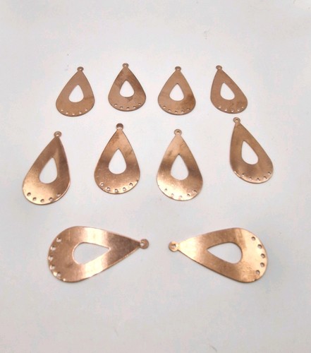 Copper pear shaped blanks 22mm - pear,