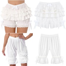 UK Womens Victorian Pumpkin Underwear Lace Ruffled Bloomers Panties Shorts Pants