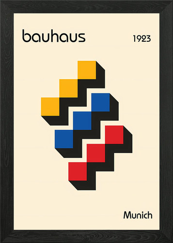 Bauhaus 1923 munich framed - bauhaus,