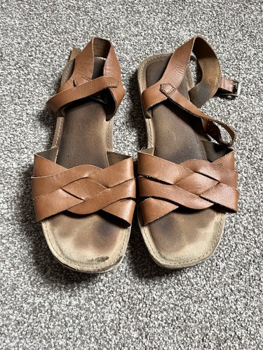 Next girls tan leather sandals - tan,