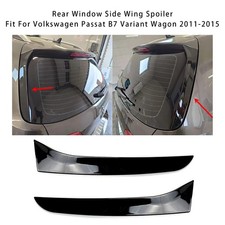 Gloss Black Pair Rear Window Side Wing Spoiler For VW Passat B7 Wagon 11-15