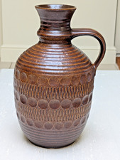Rare Large Mid-Century Modern MCM Bay 77-30 West German Brown Vase Jug Bodo Mans
