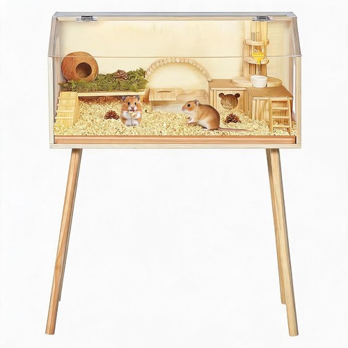 Wooden hamster habitat deep - habitat,