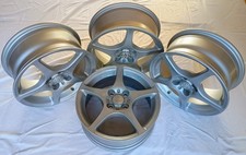 Toyota Genuine MR2 Mk3 Spyder Refurbished Silver Alloys x4 New Centre Caps