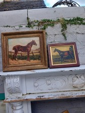 Two antique  Oil paintings. Of Horses