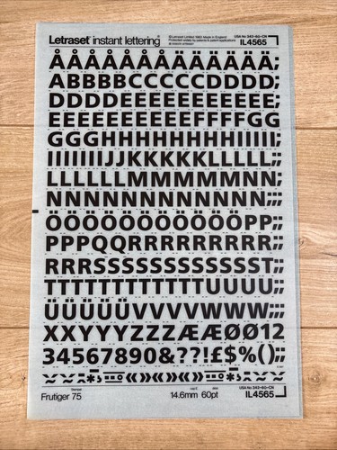 Letraset rub transfer - letraset, on