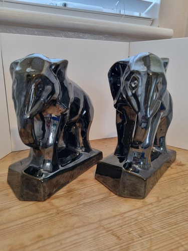 Pair art deco terracotta - art,
