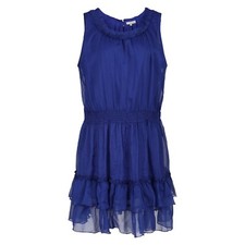 Navy Blue Ruffled Tunic Dress