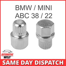 MASTER LOCKING WHEEL NUT SECURITY KEY ABC 38 / 22 SPLINE BOLT  RIBS FOR BMW MINI
