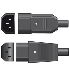 IEC C14 Male Inline Rewirable