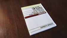 ALFA ROMEO 1750 OWNERS MANUAL /SPIDER VELOCE / GT VELOCE / BERLINA 1969-1971