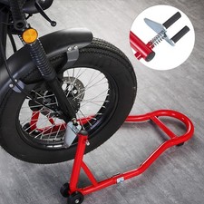 600KG Motorcycle Front Wheel Stand Motorbike Paddock Stand with U-Type Adapters