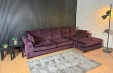 DFS Purple Plush Corner Sofa +