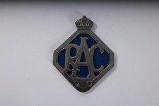 VINTAGE 1960s ROYAL AUTOMOBILE CLUB CAR BAR BADGE ~RAC CLASSIC AUTO/MOTOR EMBLEM