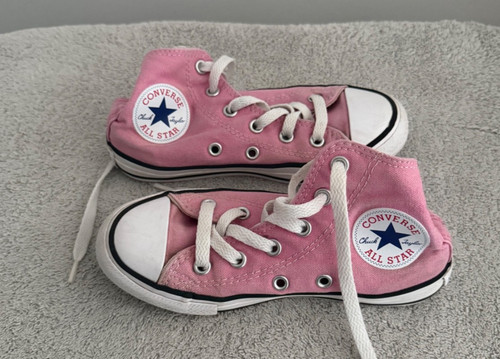Girls pink converse trainers - pink,