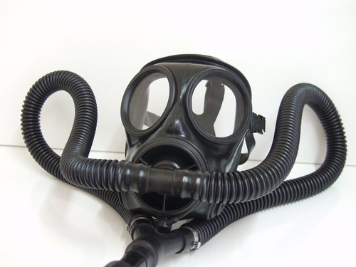 Rubber gas mask rebreather - rubber,