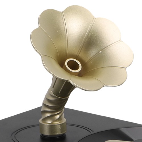 Black vintage record player - black,