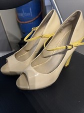 Nine West Patent Yellow Heels