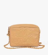 Chanel Beige Quilted Caviar