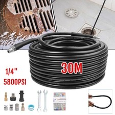 30M Pressure Washer Sewer Drain Cleaning Kit Hose Tube Pipe Cleaner for Karcher