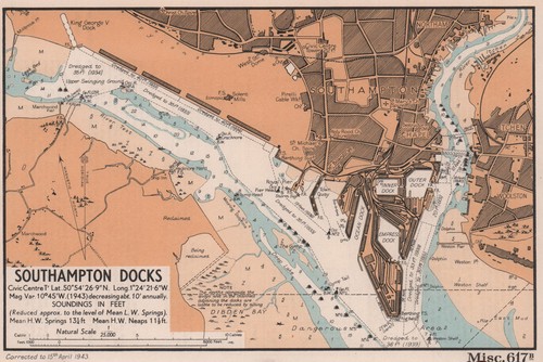 Southampton docks town plan - southampton,