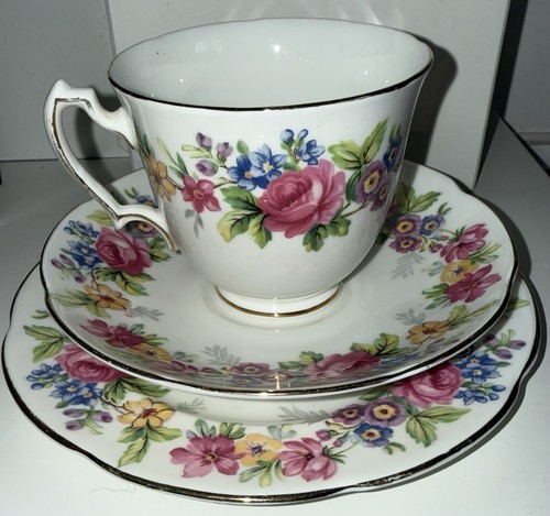 Vintage adderley floral bone - vintage,