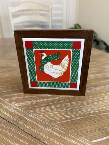 Vintage chicken tile wall - tile,
