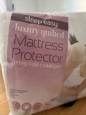 Luxury Quilted Mattress Protector Fitted Bed Cover Anti Allergy Matress All Size