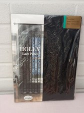 Net Curtains ready made black  (pair)   width 54"     drop 54" New unused  