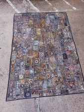 Large Ethnic Indian Patchwork Wall Hanging Table Cover Rug Handmade